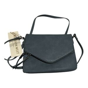 Madison West Crossbody BGW_81706 Blue Purse Leather Tassel Handbag NWT